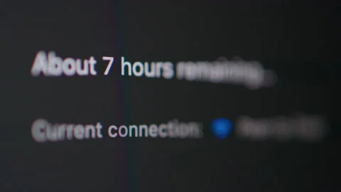 Timer during data migration between laptops Stock Footage 168912026