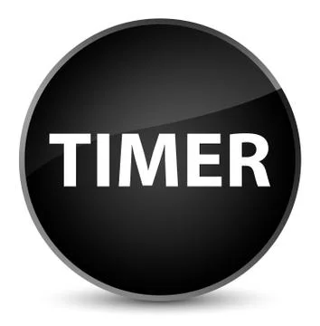 Timer elegant black round button Stock Illustration