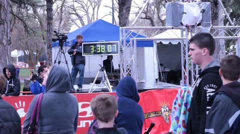 Timer at Finish Line. Stock Footage 22732280