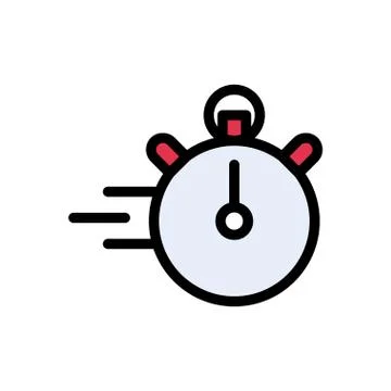 Timer flat color icon Stock Illustration