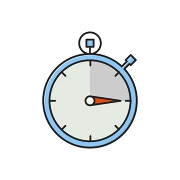 Timer flat color icon Stock Illustration