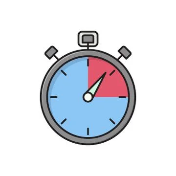 Timer flat color icon Stock Illustration
