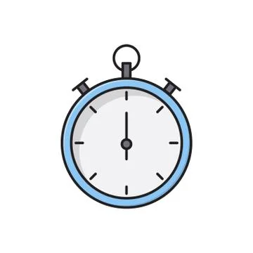 Timer flat color icon Stock Illustration