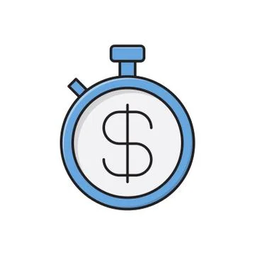 Timer flat color icon Stock Illustration