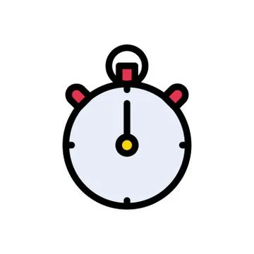 Timer flat color icon Illustrazione stock