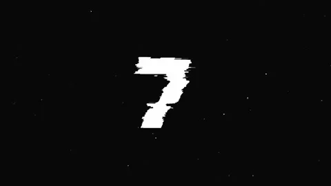 Timer with glitch screen effects on a black background. Vidéo 150773249