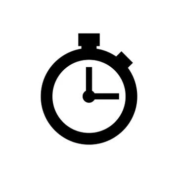 Timer glyph icon Stock Illustration