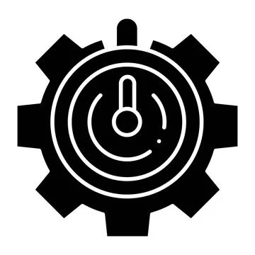 Timer Glyph Icon Stock Illustration