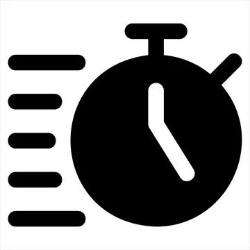 Timer glyph icon vector illustration isolated on white background イラスト素材
