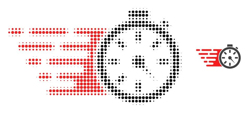 Timer Halftone Dot Icon Stock-Illustration