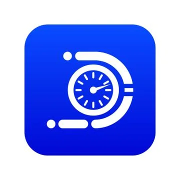 Timer icon blue vector Illustrazione stock