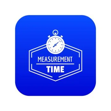 Timer icon blue vector Stockillustratie