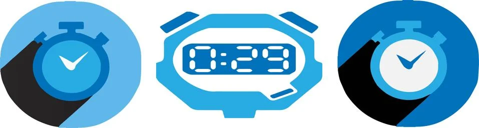 Timer icon on color background Stock Illustration