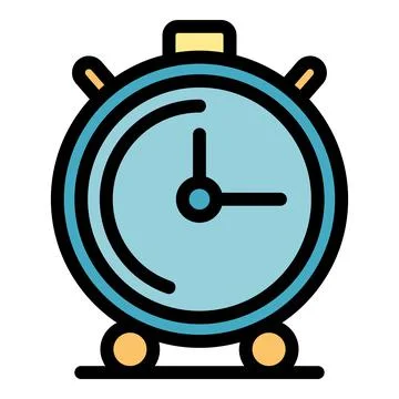 Timer icon color outline vector Stockillustratie