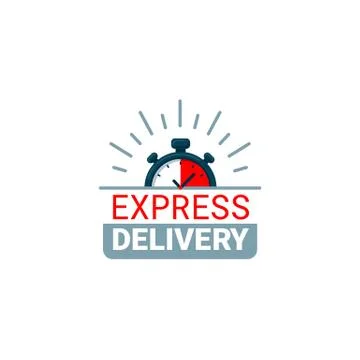 Timer icon. Fast time logo. Fast delivery, express and urgent shipping Stock Illustration