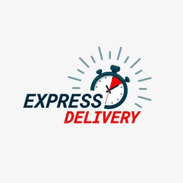 Timer icon. Fast time logo. Fast delivery, express and urgent shipping Stock Illustration