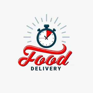 Timer icon. Fast time logo. Fast delivery, express and urgent shipping Stock Illustration