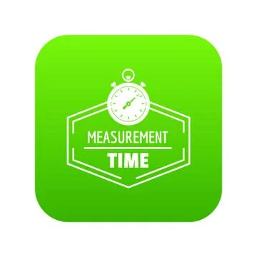 Timer icon green vector Stock Illustration