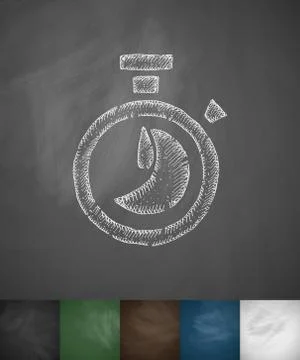 Timer icon. Hand drawn vector illustration Stock Illustration