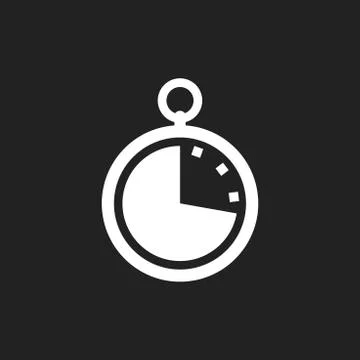 Timer icon illustration. Flat vector clock pictogram. Stockillustratie