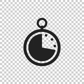 Timer icon illustration. Flat vector clock pictogram. Stock Illustration