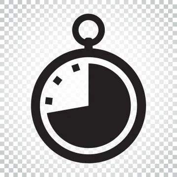 Timer icon illustration. Flat vector clock pictogram. Simple business concept Stock Illustration