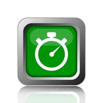 Timer icon. Internet button on black background.. 库存插图
