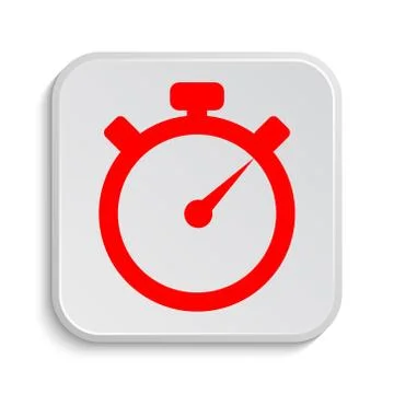 Timer icon. Internet button on white background.. Stockillustratie