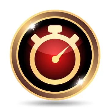 Timer icon. Internet button on white background.. 库存插图