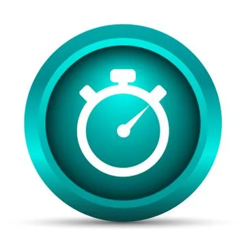 Timer icon. Internet button on white background.. Stock Illustration