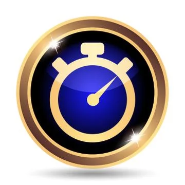 Timer icon. Internet button on white background.. 库存插图
