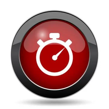 Timer icon. Internet button on white background.. 库存插图