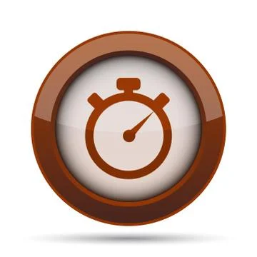 Timer icon. Internet button on white background. . Stock Illustration