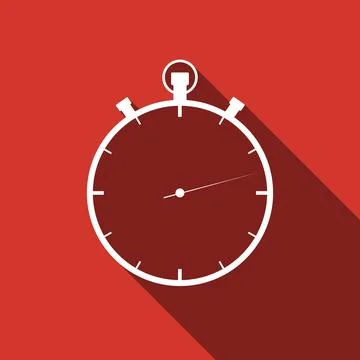 Timer icon with long shadow. イラスト素材