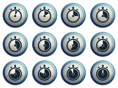 Timer Icon Set Stock Illustration