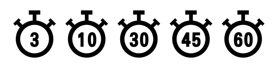 Timer icon set. Stopwatch. Vector. Stockillustratie