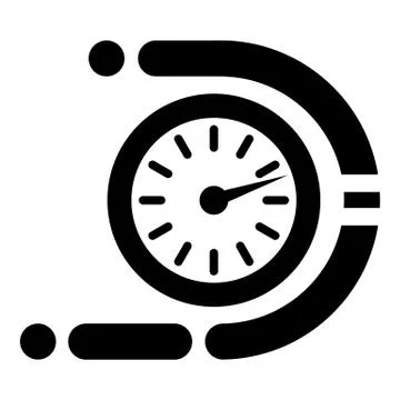 Timer icon, simple black style Stock Illustration