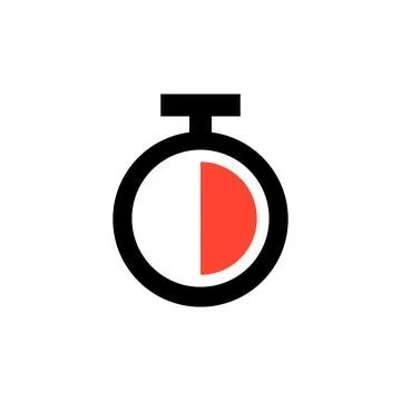 Timer icon. Stopwatch icon. Illustrazione stock