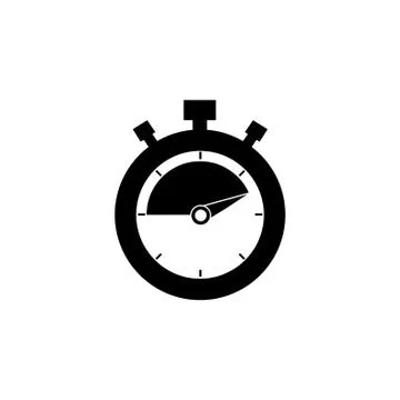 Timer icon. stopwatch. vector illustration black on white background イラスト素材