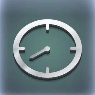 Timer icon symbol. 3D style. Trendy, modern design with space for your text . Ra Illustrazione stock