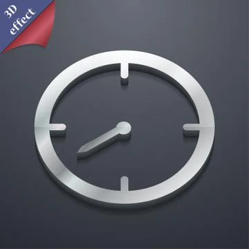 Timer icon symbol. 3D style. Trendy, modern design with space for your text . Ra Stock Illustration