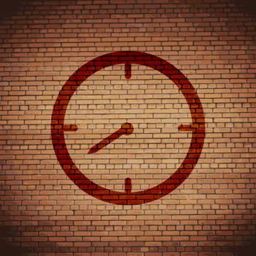 Timer icon symbol Flat modern web design with long shadow and space for your  스톡 일러스트