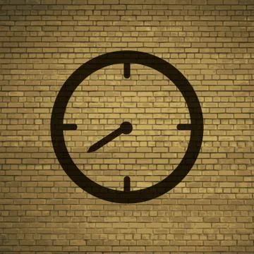 Timer icon symbol Flat modern web design with long shadow and space for your  Stock Illustration