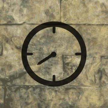 Timer icon symbol Flat modern web design with long shadow and space for your  Stock Illustration