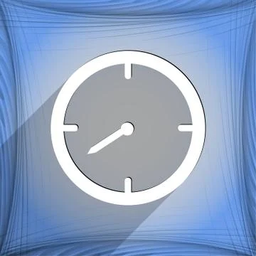 Timer icon symbol Flat modern web design with long shadow and space for your  Stock Illustration