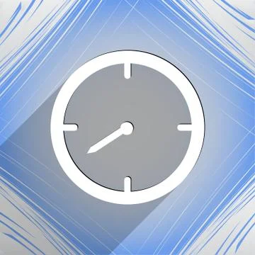 Timer icon symbol Flat modern web design with long shadow and space for your  스톡 일러스트