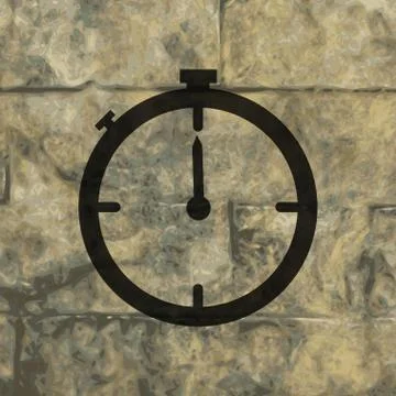 Timer icon symbol Flat modern web design with long shadow and space for your  스톡 일러스트