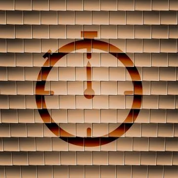 Timer icon symbol Flat modern web design with long shadow and space for your  Stock Illustration