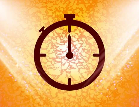 Timer icon symbol Flat modern web design with long shadow and space for your  Stock Illustration