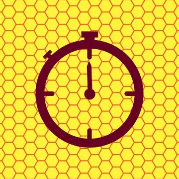 Timer icon symbol Flat modern web design with long shadow and space for your  Stock Illustration